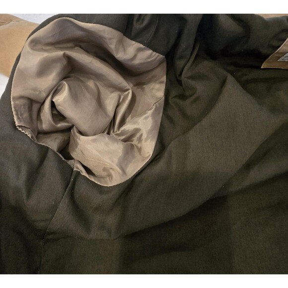 Wenven Jacket Mens Medium Khaki Field Military Utility Zip Snap Lined Canvas - Picture 12 of 15